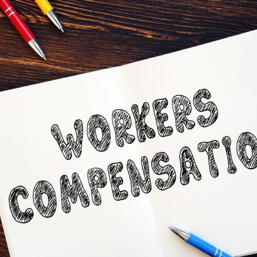 Workers Compensation phrase on the sheet.